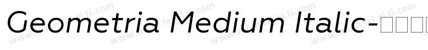 Geometria Medium Italic字体转换